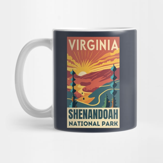 A Vintage Travel Art of the Shenandoah National Park - Virginia - US by goodoldvintage